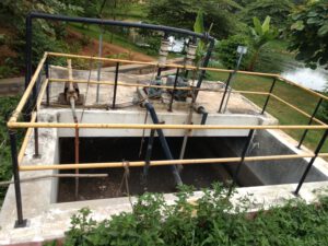 Nachhaltige Abwasserbehandlungsanlage von BORDA in ländlicher Umgebung